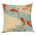 Axyaa Fish Series Cotton Linen Cushion Cover 45X45Cm Home Decor Sofas