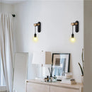 Axyaa Modern Minimalist Iron Wood Wall Lamp for Indoor Lighting