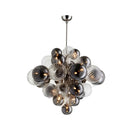 Axyaa Glass Globe LED Chandelier: Nordic Luxury Metal Pendant Lighting