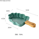 Axya Leaf Shape Ceramic Plate for Cheese, Risotto, and Fruit Salad