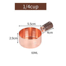 Axyaa Stainless Steel Seasoning Cup with Wooden Handle - Kitchen Sauce Dish