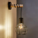Nordic Wood Wall Lamp Vintage Sconce - Axyaa Bedside Light Fixture