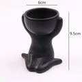 Axyaa Ceramic Little Man Statue Flower Pot Vase Home Decor Craft