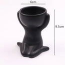 Axyaa Ceramic Little Man Statue Flower Pot Vase Home Decor Craft