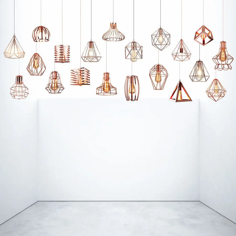 Axyaa Rose Gold LED Pendant Light for Kitchen Living Room