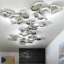 Axyaa Mercury LED Chandelier Skydro Ceiling Light Chrome Water Drop Design