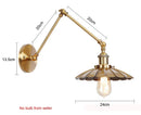 Axyaa Gold Adjustable Long Arm Wall Light Fixture