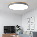 Axyaa Modern LED Ceiling Light for Living Room and Bedroom, Ultra-Thin Solid Wood Panel Surface Mount.