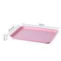 Axyaa Rectangular Nordic Plastic Tray for Tea Fruit Dessert Serving - Kitchen Dining Organizer