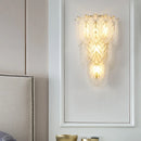 Axya Crystal Feather Wall Sconce: Modern Luxury for Living Room, Bedroom, or Restaurant