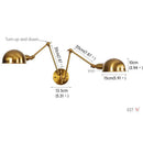 Axyaa Bronze Vintage Double Arm Wall Sconce for Living Room