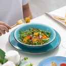 Axyaa BONITA Blue Dinnerware Set for 12 People