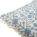 Axyaa Blue Tassel Cushion Cover - Boho Retro Style Home Decor