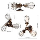 Axyaa Industrial Vintage Ceiling & Wall Lights: Metal Iron Cages for Living Room & Bedroom