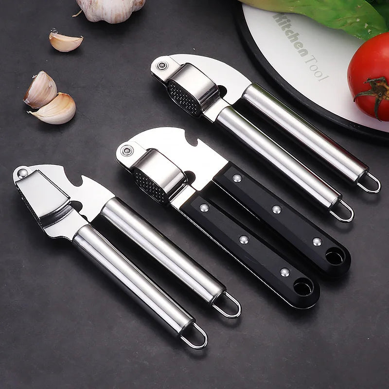 Axyaa Stainless Steel Garlic Press Kitchen Tool Processor Fruit Vegetable Crusher