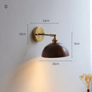 Axyaa Nordic LED Wall Lights Pull Chain Switch Wooden Sconce for Home Bedroom Living Room