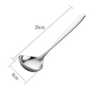 Axyaa Long Handle Soup Spoon - Stainless Steel Cutlery Dinnerware