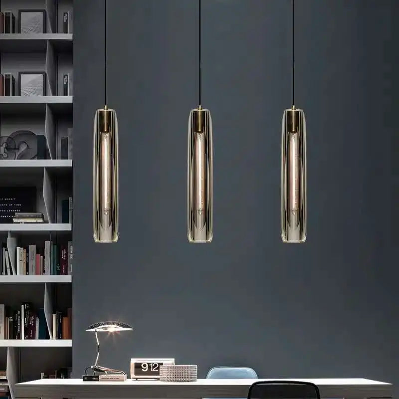 Axya Copper Crystal Pendant Lamp for Elegant Living Spaces