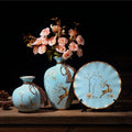 Axyaa Ceramic Vase Set for Home Decor - 3 Piece Wobble Plate Arrangement