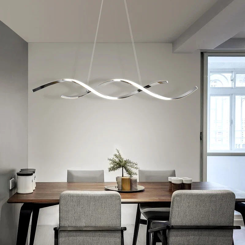 Axya Nordic Minimalist Helix Pendant Lamp for Luxury Dining and Bar Settings