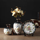 Axyaa European Ceramic Vase Set for Living Room Flower Arrangement