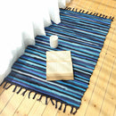 Axyaa Handmade Tassel Rug: Boho Cotton Cloth Tapestry for Home Living Room & Kitchen