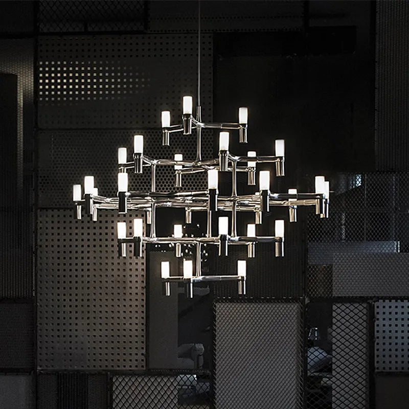 Axyaa Luxury Villa Chandelier Gold Silver Pendant Lighting