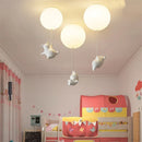Axyaa Cartoon Pig Flying Acrylic Balloon Ceiling Light for Kids Bedroom