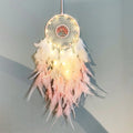 Axyaa Dream Catcher Pink Tree of Life Crystal Stone Hanging Ornaments Decor Gift