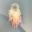 Axyaa Dream Catcher Pink Tree of Life Crystal Stone Hanging Ornaments Decor Gift