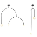 Axyaa Geometric Lines Lustre Pendant Lights | Modern Nordic Loft Minimalist Kitchen Bedroom Lighting