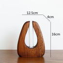 Axyaa Wooden Vase Glass Test Tube Flower Arrangement Hydroponics Home Decor