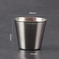 Axyaa Stainless Steel Sauce Cups Set, Condiment Dipping Bowls for Home Kitchen