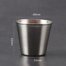 Axyaa Stainless Steel Sauce Cups Set, Condiment Dipping Bowls for Home Kitchen