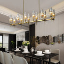 Axyaa Ana Chandelier: Vintage Brass Hanging Light for Dining Room, Kitchen, Living Room