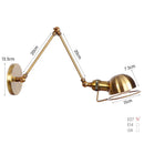 Axyaa Retro Adjustable Arm Wall Sconce Swing Arm Lamp for Bedroom & Living Room