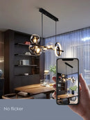 Axya Glass Bubble Chandelier: Nordic Minimalist Restaurant Lamp