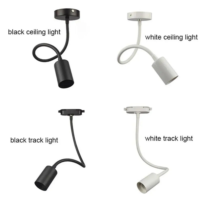 Axyaa LED Hose Track Lights, E27 Lamp Holder, Long Rod Bending Light
