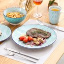 Axya Macaron 48-Piece Porcelain Dinnerware Set