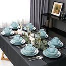 Axyaa Navia Oceano Blue Ceramic Dinnerware Set - 32 Pieces
