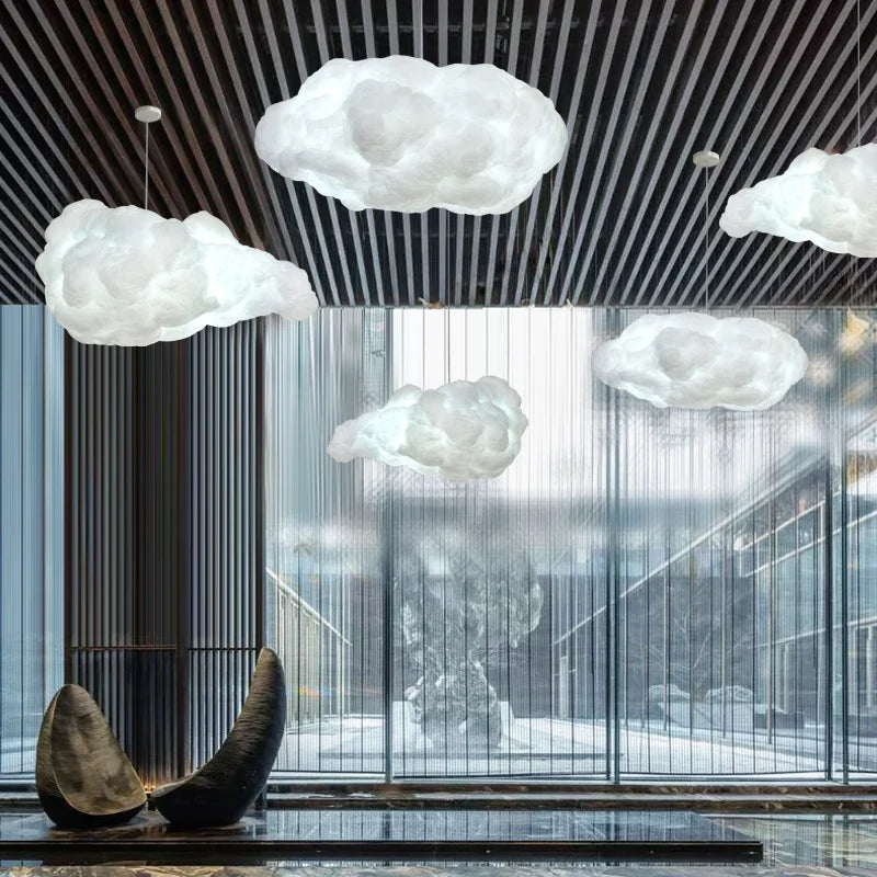 Axyaa Clouds Chandelier Light: Kids' Room LED Hanging Lamp