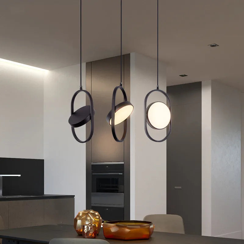 Axyaa Gold Pendant Lamp: Modern LED Nordic Trumpet Hanging Light for Home Decor