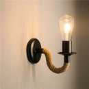 Axya Country Rope Wall Lamp for Retro Living Room Decor