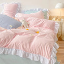 Axyaa Kawaii Pink Bedding Set Bedspreads Twin Full Queen Size Duvet Cover & Sheet