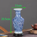 Axyaa Blue White Porcelain Antique Ceramic Vase Home Table Decor Pot Craft