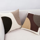 Axyaa Neutral Art Knot Cushion Cover 45x45cm Beige Coffee Brown Handmade Cotton