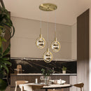 Axyaa Modern Luxury Crystal Chandelier: Nordic Round Single Head Pendant for Home and Bar