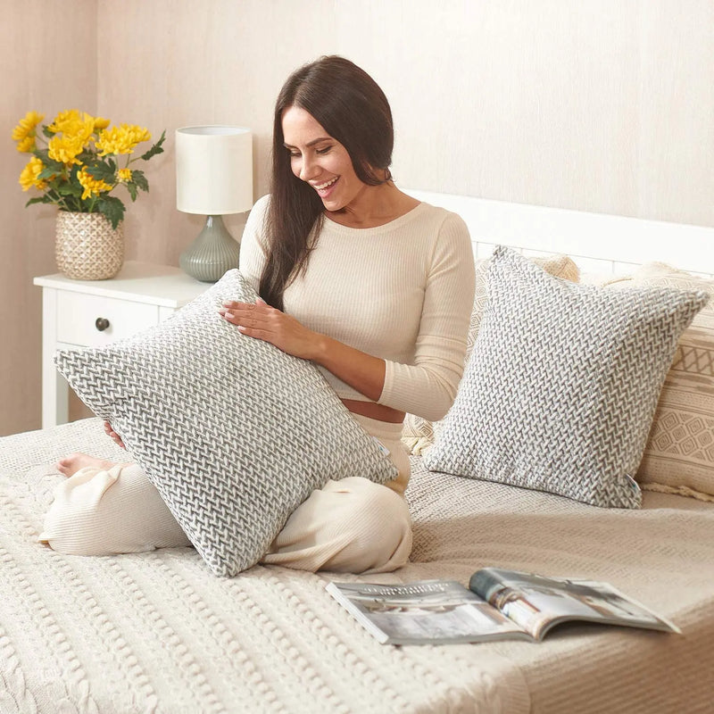 Axyaa Chevron Pattern Cushion Covers 45x45 for Home Decor
