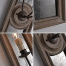 Axyaa Retro Wooden Glass Wall Sconce for Villa Hotel Decor Mirror Loft