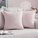 Axyaa Corduroy Pillowcases 45x45 Soft Decorative Cushion Covers for Home Decor